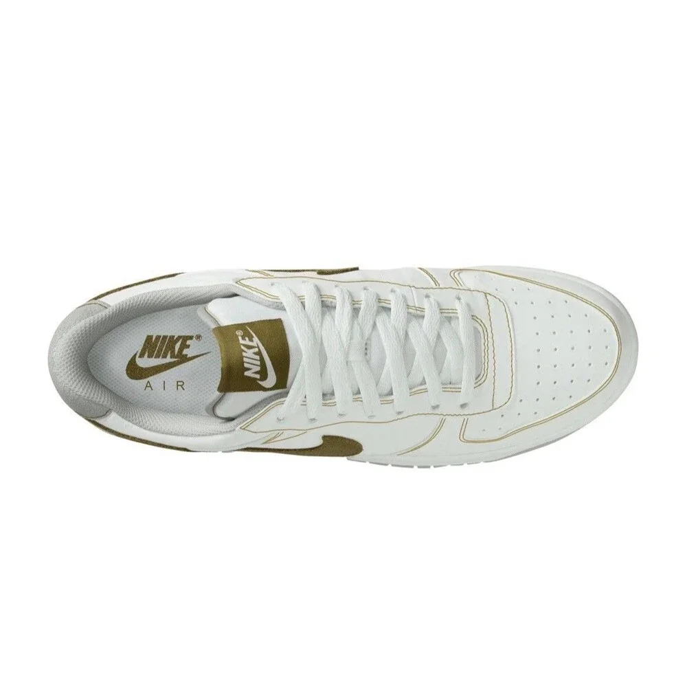 Size 11 - Nike Big Low LUX - White/Olive/Grey ((No Lid))